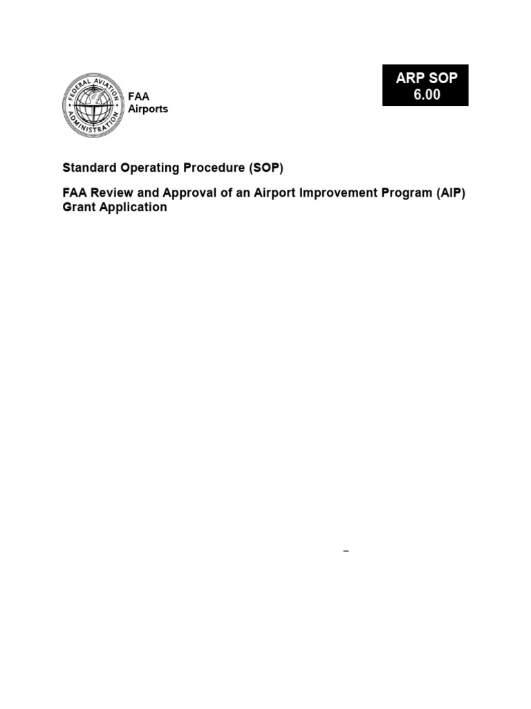 AIP Grant Application Review SOP | PDF | Federal Aviation ...