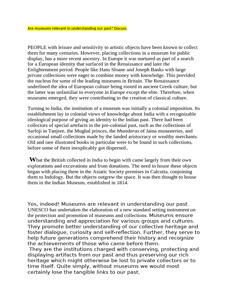 The Role of Museums in Cultural Heritage | PDF | Museum | Liberal Arts ...