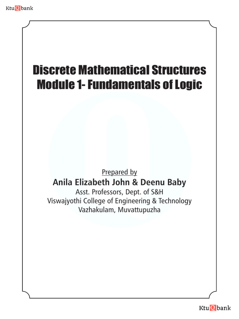 S3 DMS MODULE 1 Complete Notes - Deenu Baby | PDF