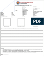 Application Acknowledgement Form FMS 2012: Undertaking