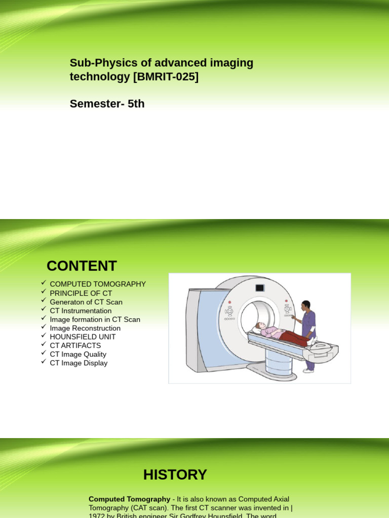 Advanced Imaging: Computed Tomography | PDF | Ct Scan | X Ray
