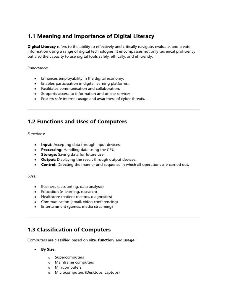 Understanding Computer Basics | PDF | Computer Data Storage | Operating ...