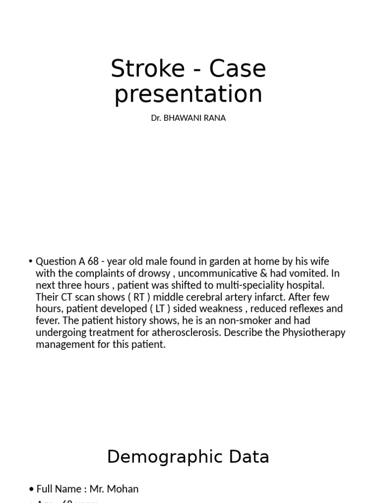 Physiotherapy for Stroke Recovery | PDF | Anatomical Terms Of Motion ...