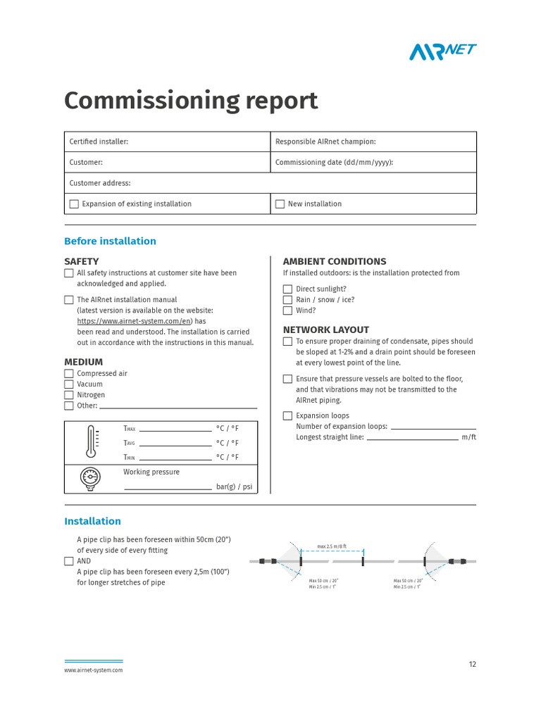 AIRnet Commissioning Report Summary | PDF | Leak | Pipe (Fluid Conveyance)