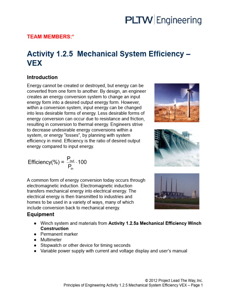 Mechanical System Efficiency Analysis | PDF | Power Supply | Efficiency
