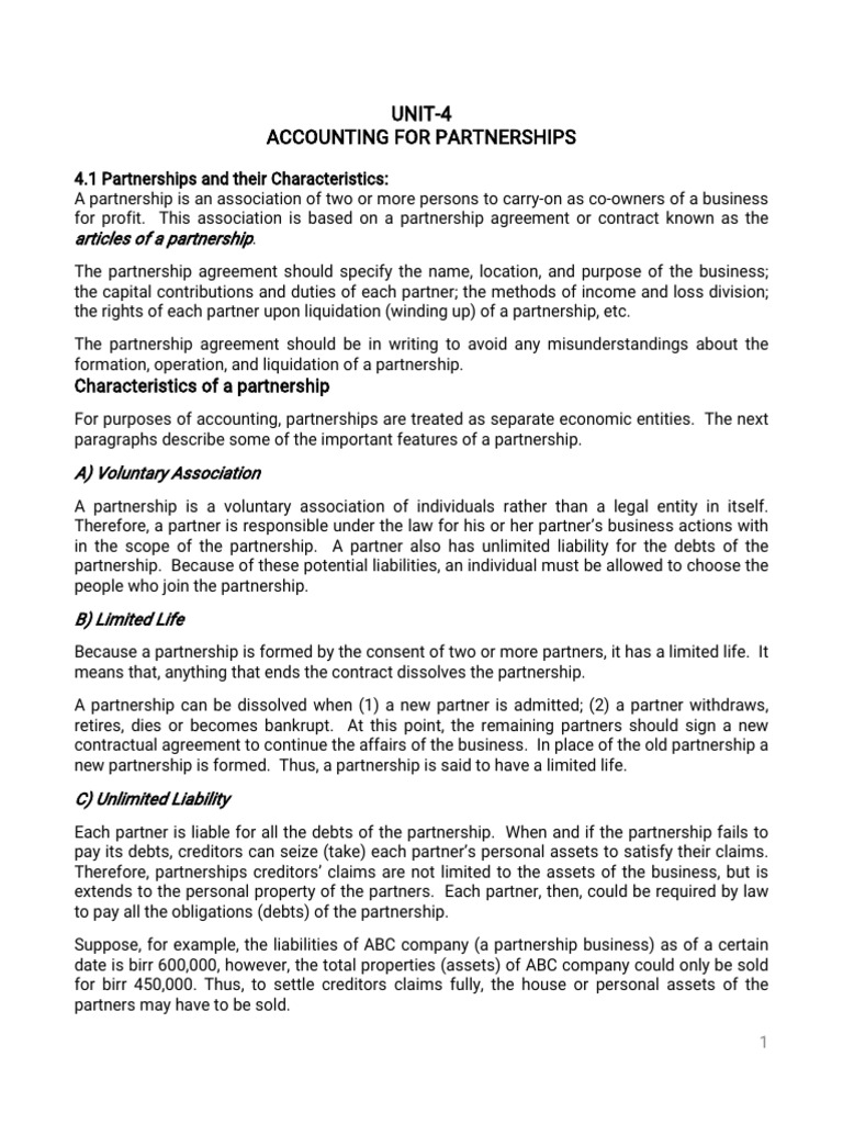 Partnership Accounting Essentials | PDF