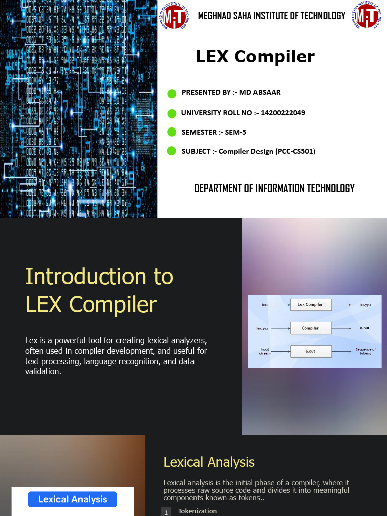 Overview of LEX Compiler Functions | PDF | Regular Expression ...