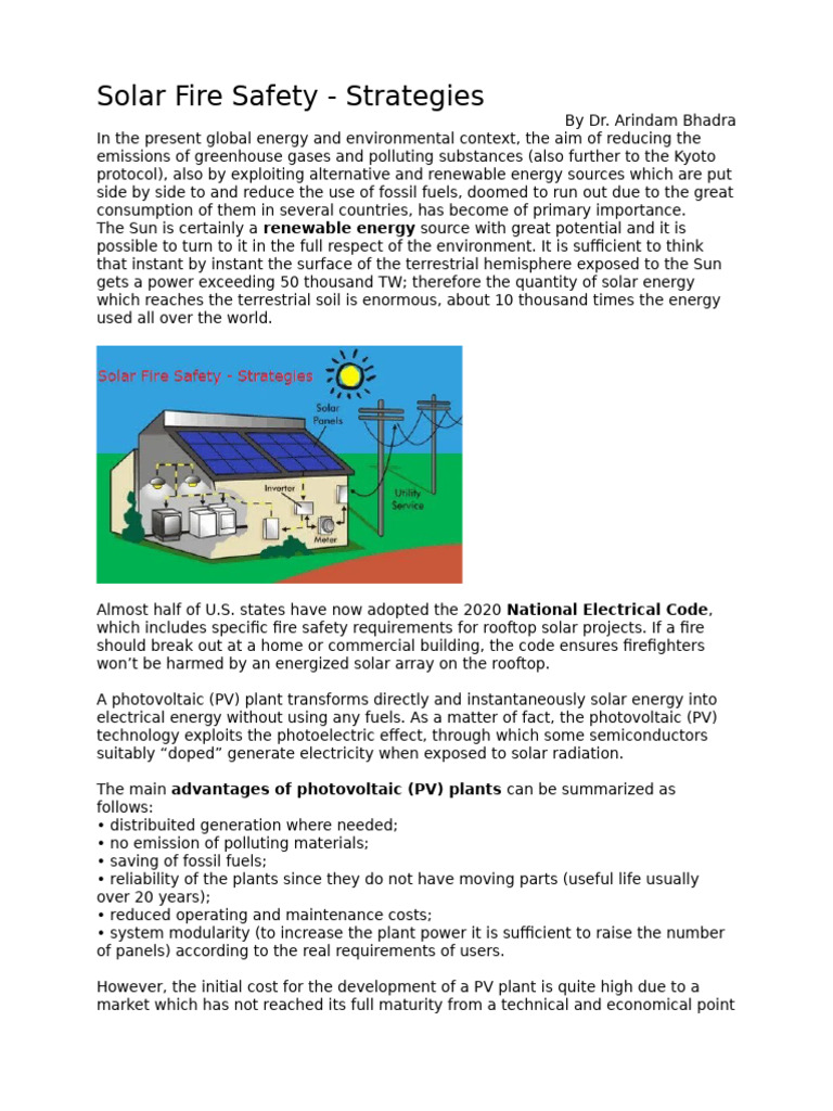 Solar Fire Safety Strategies 2024 | PDF | Photovoltaics | Fires