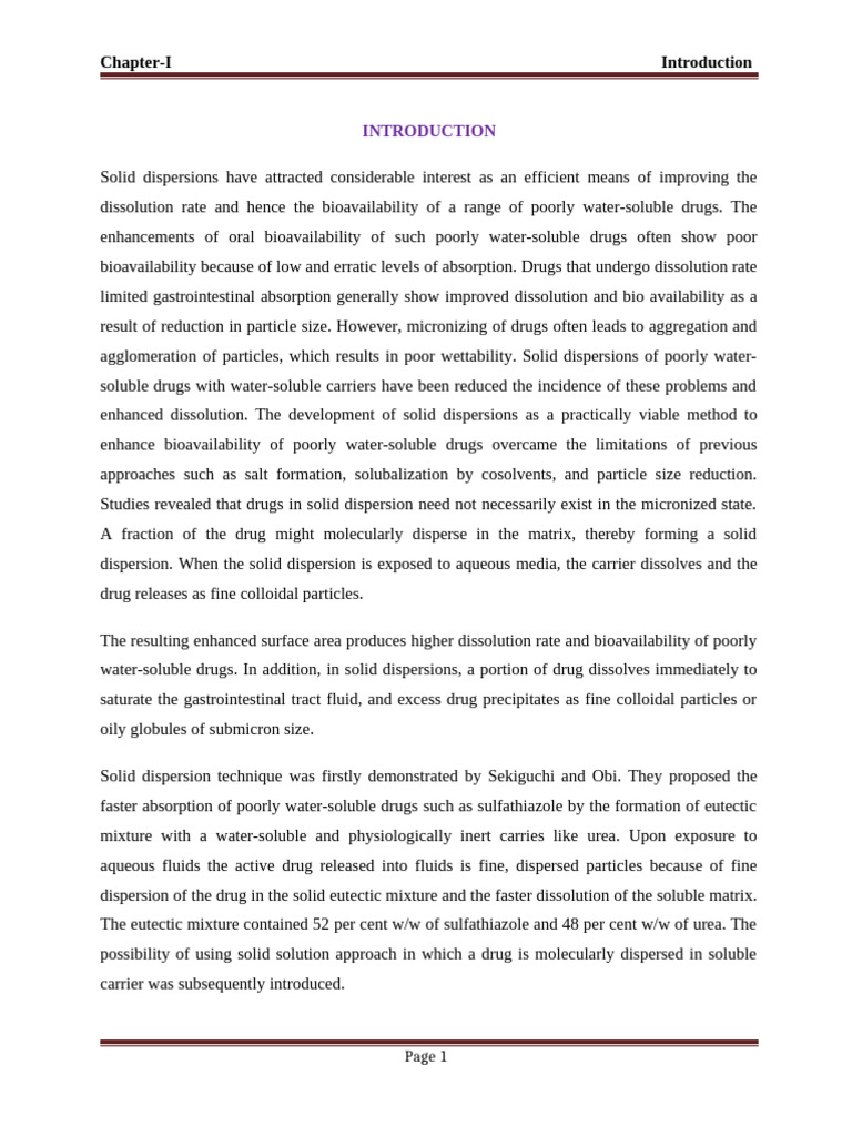 Enhancing Drug Bioavailability via Solid Dispersions | PDF | Solubility ...