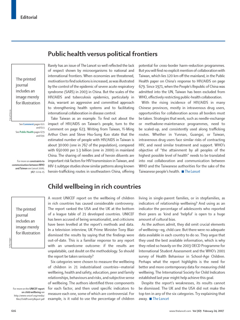 Public Health Challenges in Asia | PDF | World Health Organization | Taiwan