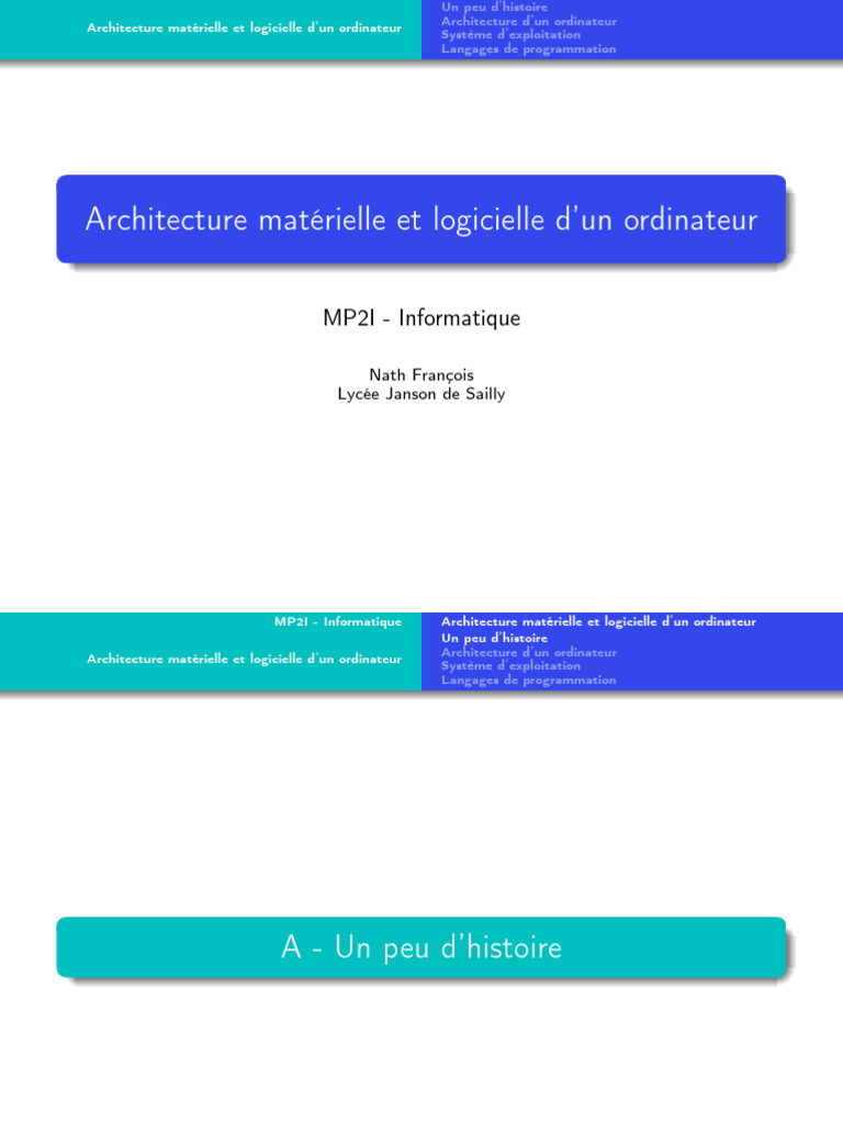 Architecture des ordinateurs et systèmes | PDF | Programme informatique ...