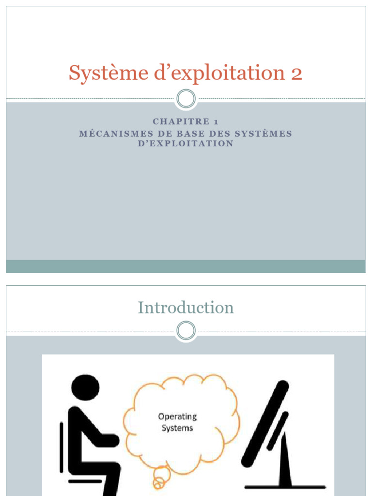 Introduction aux systèmes d'exploitation | PDF | Système d'exploitation ...