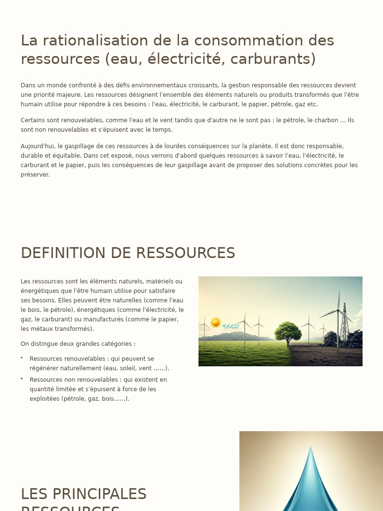 Gestion durable des ressources naturelles | PDF | Environnement naturel ...