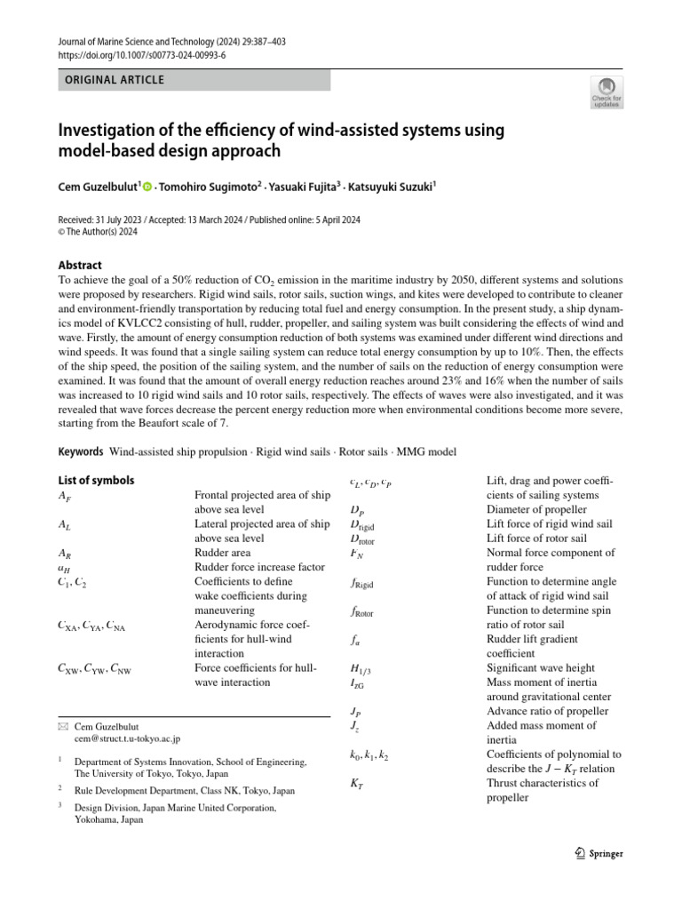 Wind-Assisted Ship Energy Efficiency | PDF | Ships | Sail