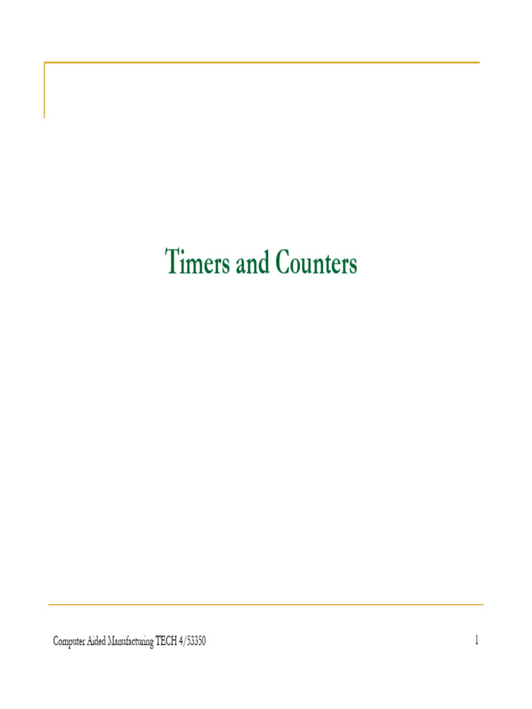 Ladder Logic Timers and Counters Guide | PDF | Timer | Computer Engineering