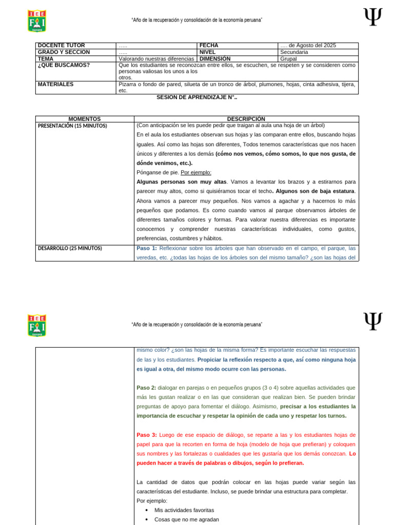 Valorar la Diversidad en el Aula | PDF | Salón de clases | Aprendizaje
