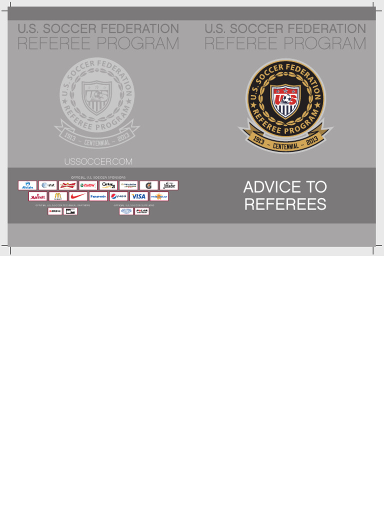 Referee Guidelines for Soccer Matches | PDF | Sports Rules And ...