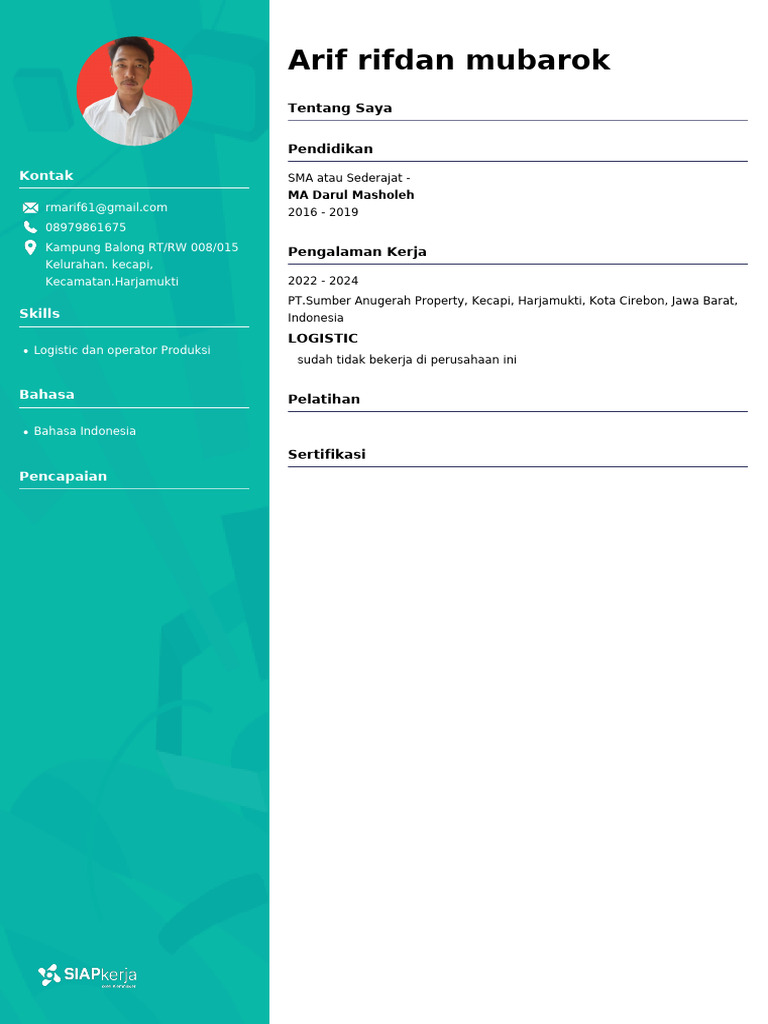 CV - Kreatif - Arif Rifdan Mubarok | PDF