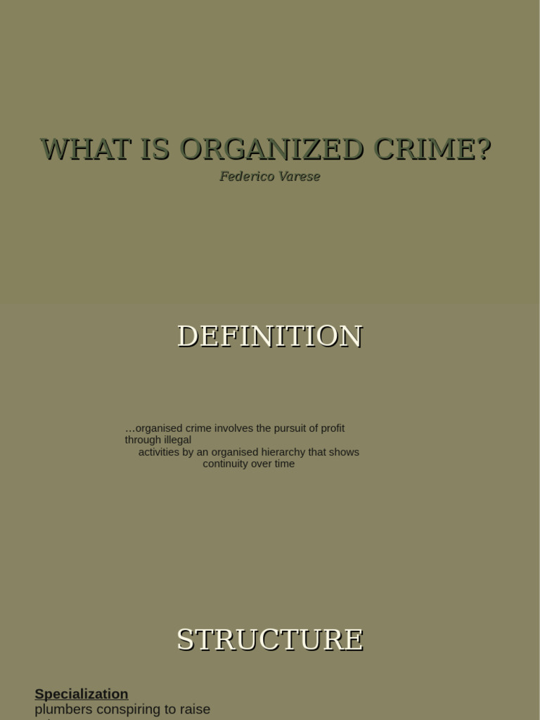 Understanding Organized Crime Dynamics | PDF | Organized Crime ...