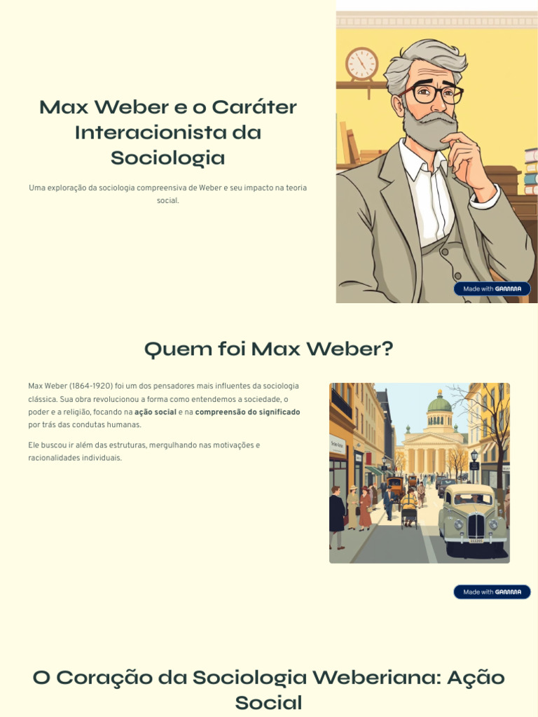 Ação Social na Sociologia de Weber | PDF | Max Weber | Sociologia