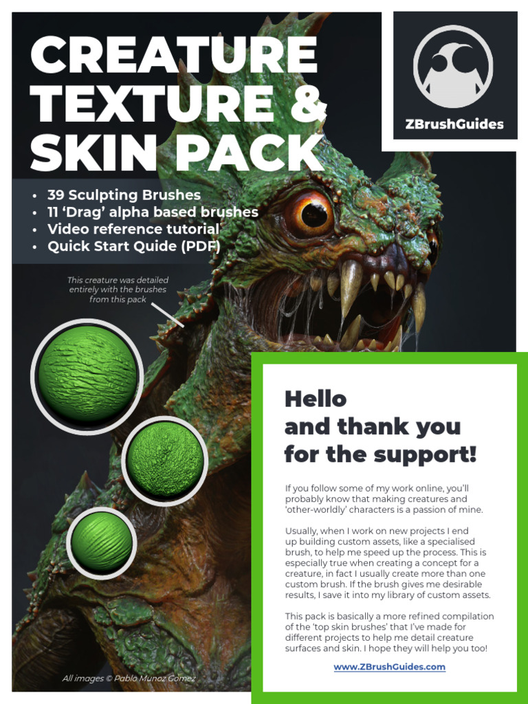 Creature Texture and Skin Pack - QSG | PDF | Texture Mapping