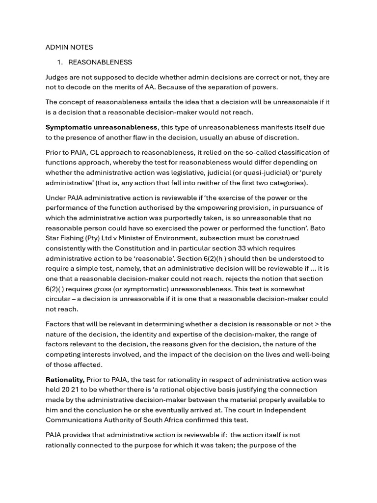Admin Notes | PDF | Standing (Law) | Legal Remedy