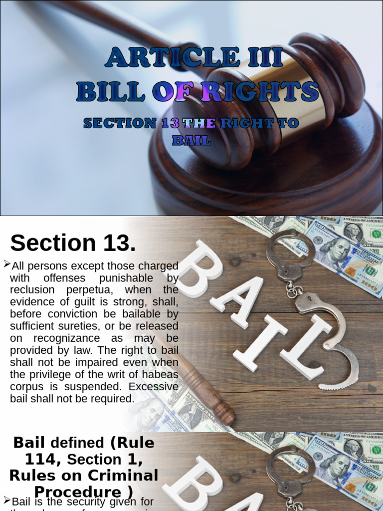 Understanding Bail Rights and Types | PDF | Bail | Legal Action