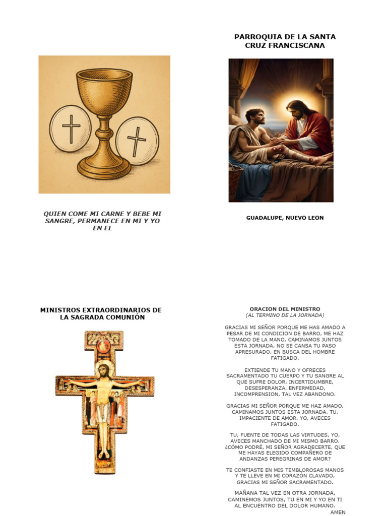 Oraciones y Ritos de Comunión Sacra | PDF | eucaristía | Cristo (título)