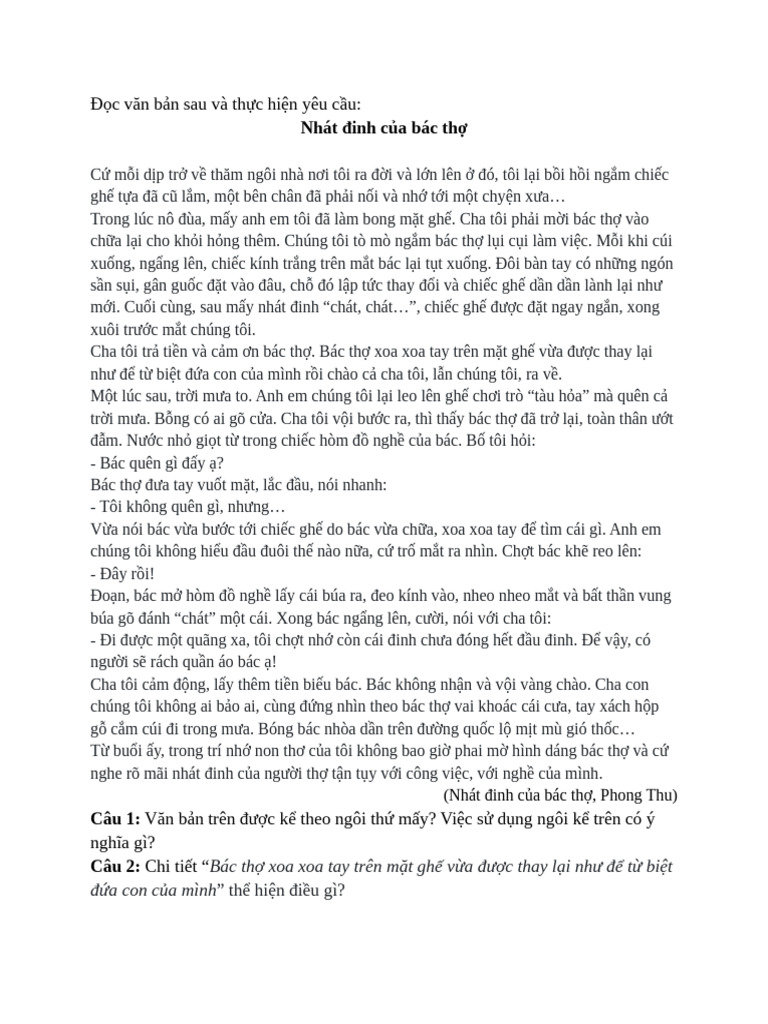 Nhát Đinh C A Bác TH | PDF