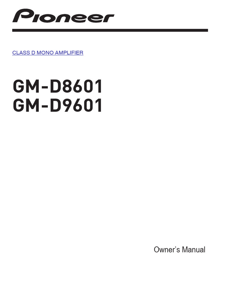 Gmd8601 Installation Instructions | PDF | Decibel | Loudspeaker
