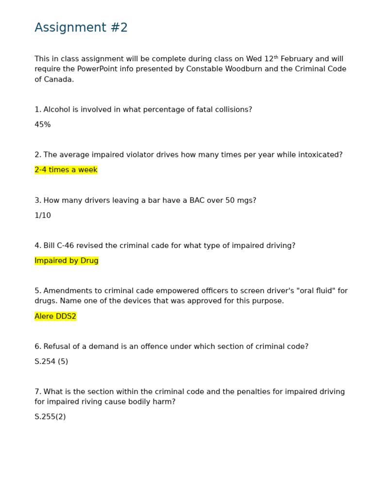 Assignment #2 | PDF