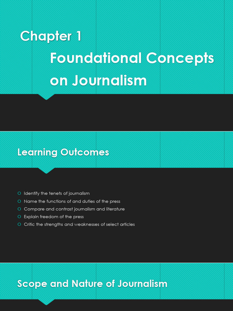 Understanding Journalism's Nature and Scope | PDF | Journalism | News Media