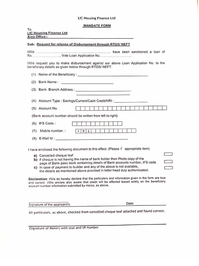 Neft Form | PDF