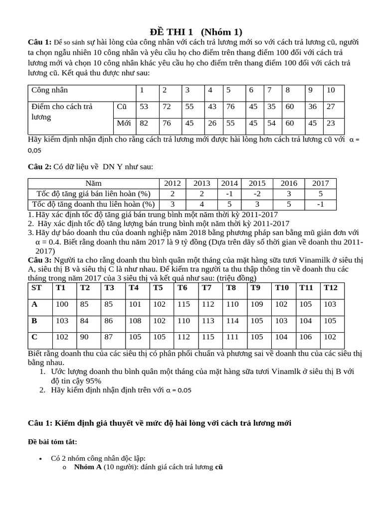 đề thi 1 | PDF