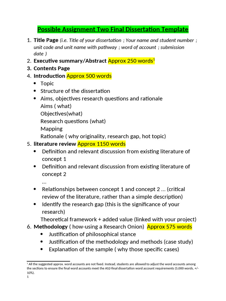 Dissertation Template Guide | PDF