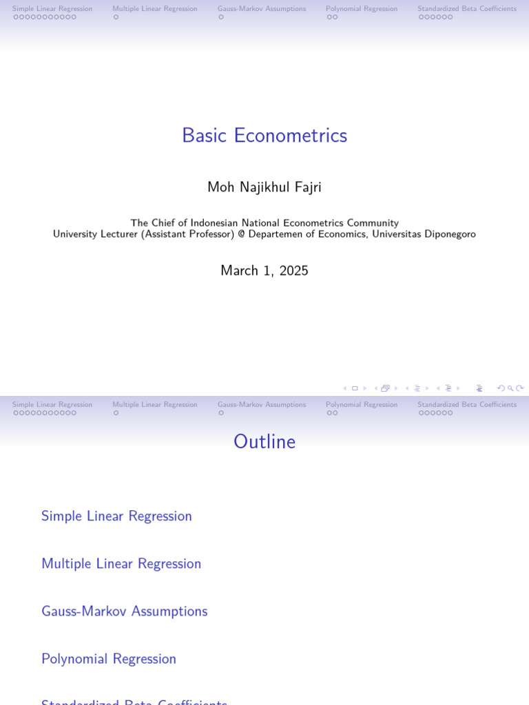 Basic Econometrics 1740860027 | PDF | Linear Regression | Regression ...