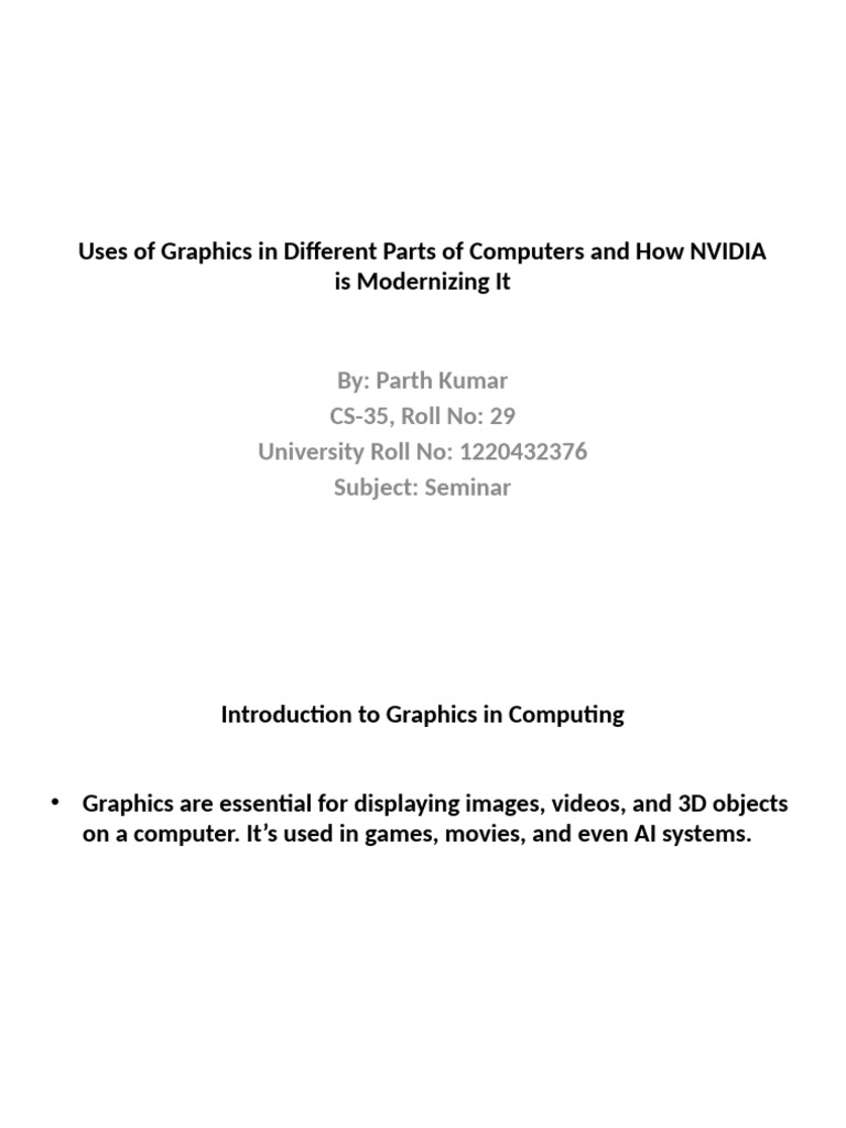 Updated Graphics in Computing | PDF