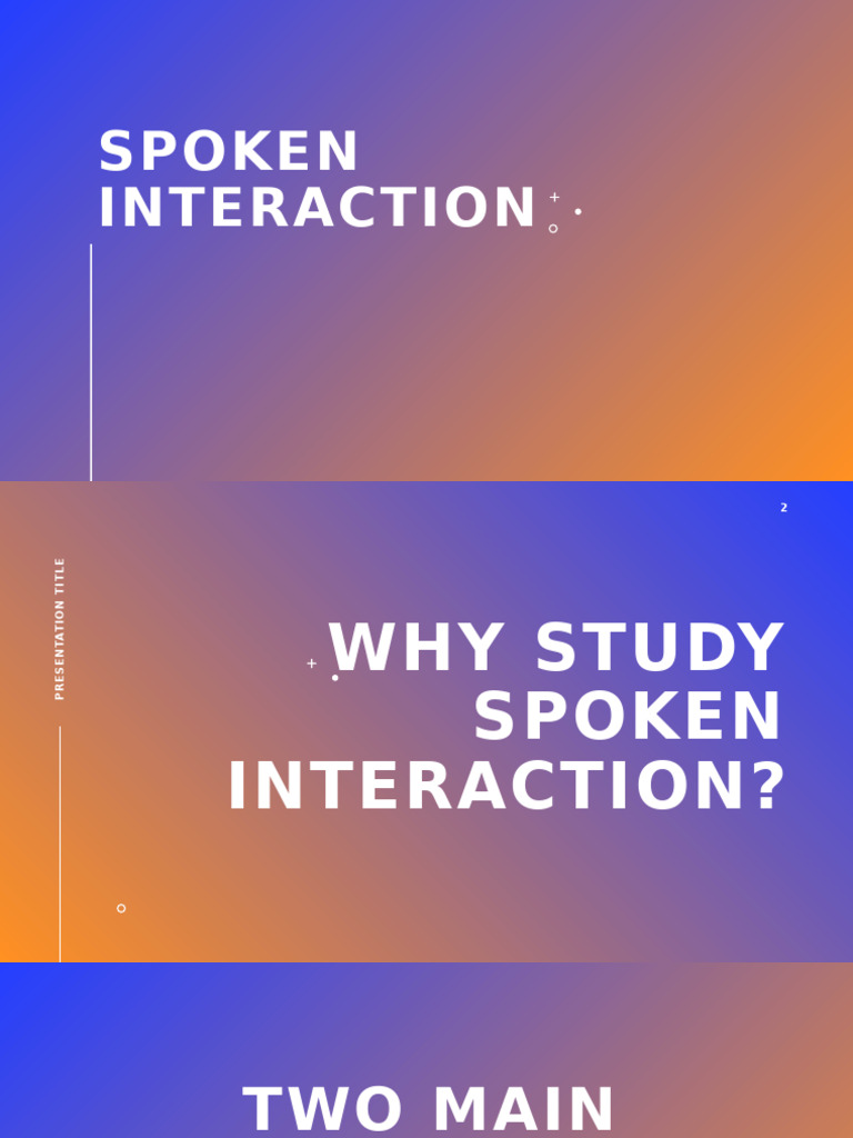 Understanding Spoken Interaction Dynamics | PDF | Vocabulary | Learning