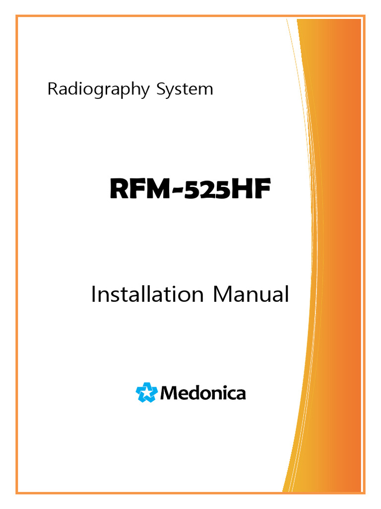 RFM-525HF X-Ray System Manual | PDF | Radiography | X Ray