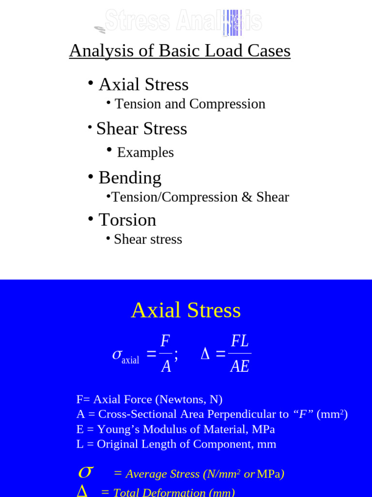 Dokumen - Tips Analysis of Basic Load Cases Axial Stress Tension and ...