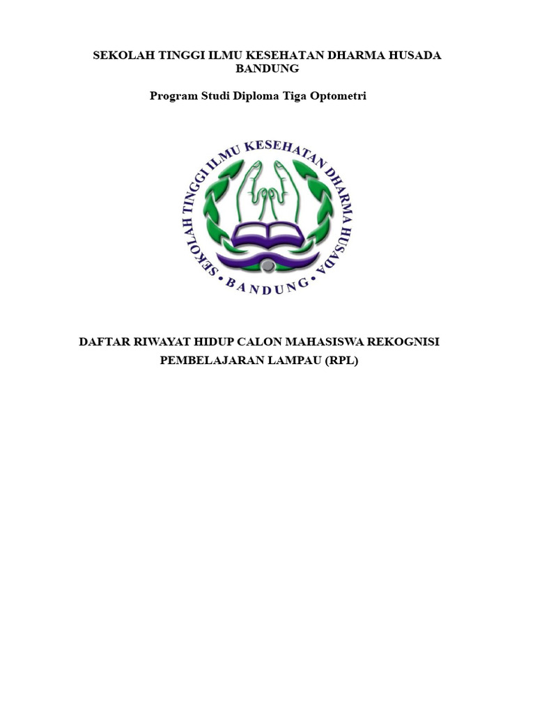 CV Mahasiswa RPL Optometri Bandung | PDF