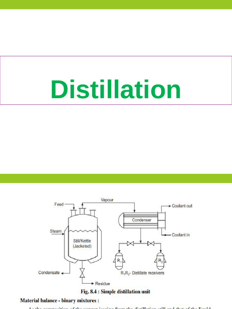 Distillation: A Separation Technique | PDF | Distillation | Vapor