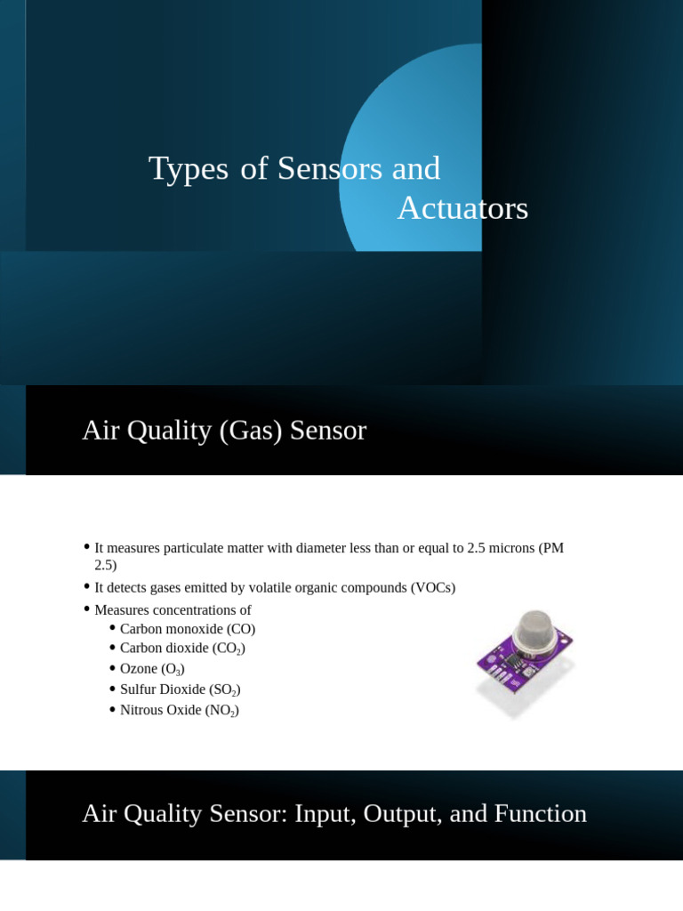 Types of Sensors and Actuators Overview | PDF | Flow Measurement ...