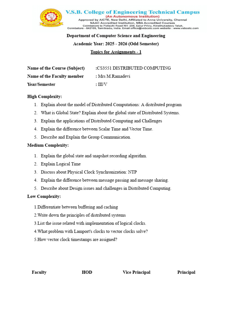 Distributed Computing Assignment Topics | PDF | Cloud Computing ...