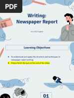 Newspaper Report Writing Structure | PDF