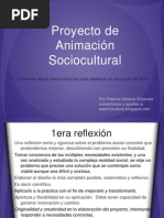 Proyecto De Animacion Sociocultural Planificacion Diseno