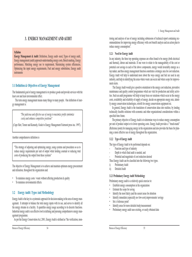 Energy Management and Audit Overview | PDF | Audit | Energy Conservation