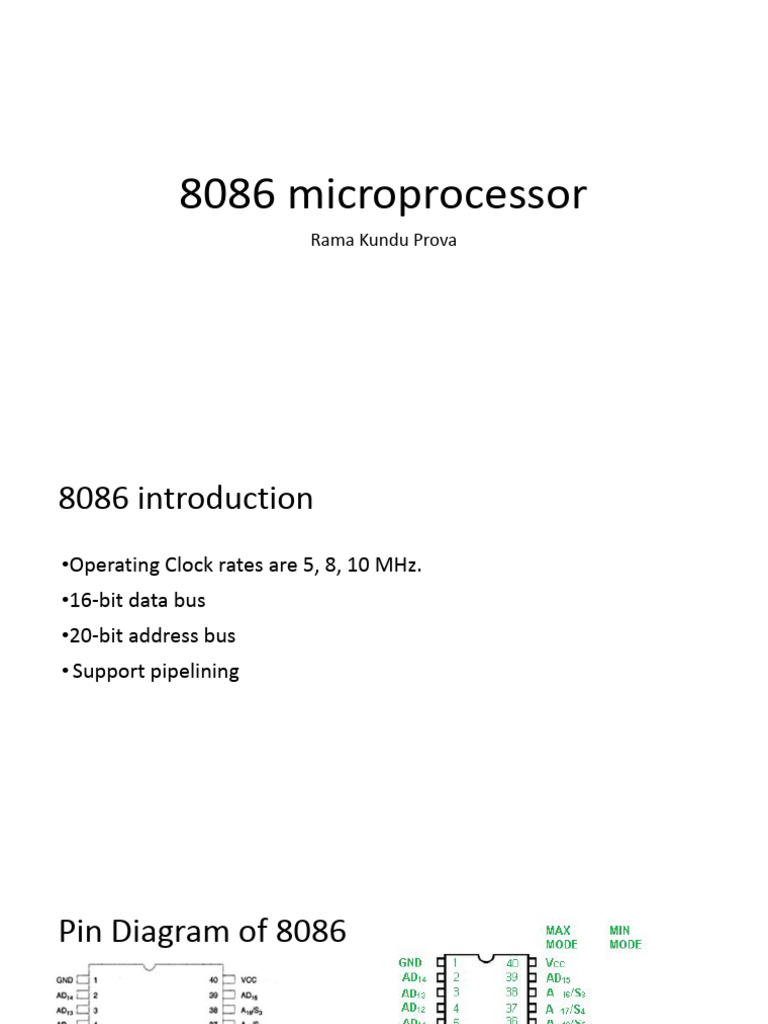 8086 Microprocessor Architecture Overview | PDF | Computer Engineering ...