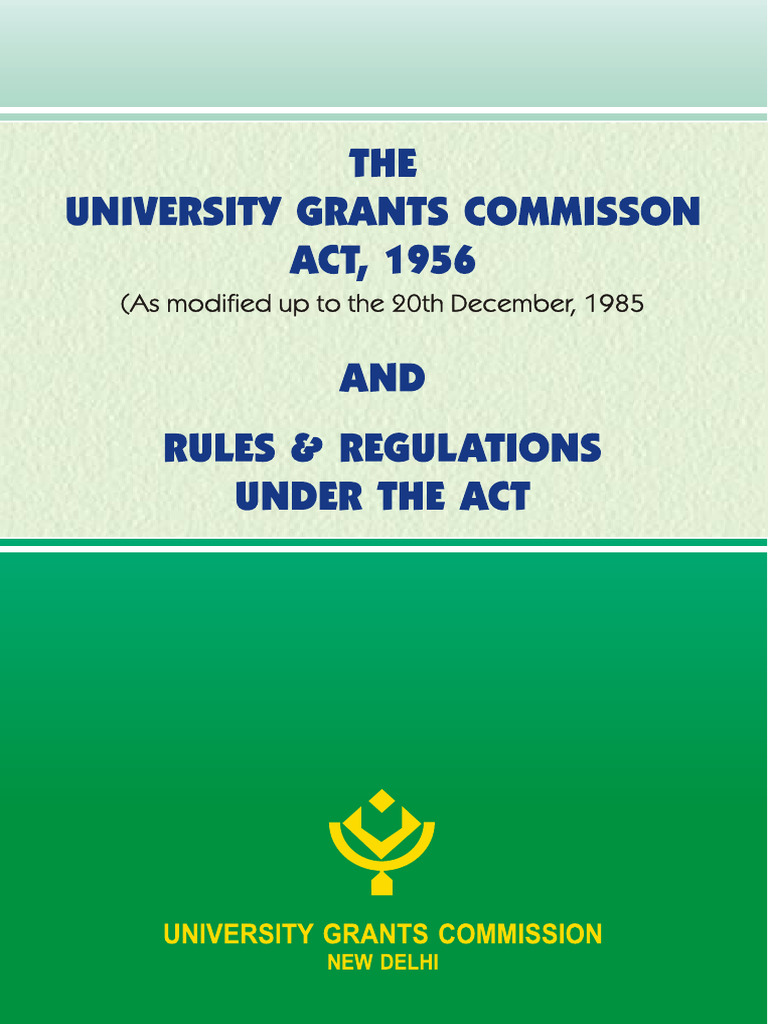 UGC Act and Regulations Overview | PDF