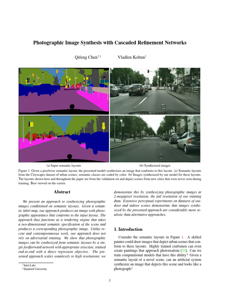 CRN-CascadeRefinemeniNet-High Sol Img Syth | PDF | Image Segmentation ...